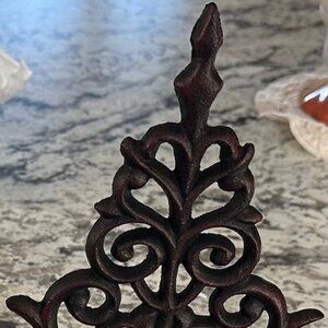 Vintage Cast Iron Tree Of Life Christmas Stocking Holders